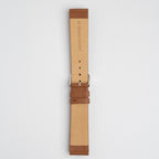 Windsor Smooth Tan Watch Strap, underside showing the lining