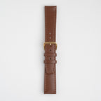 Calf Value Tan Watch Strap, buckled up, front view