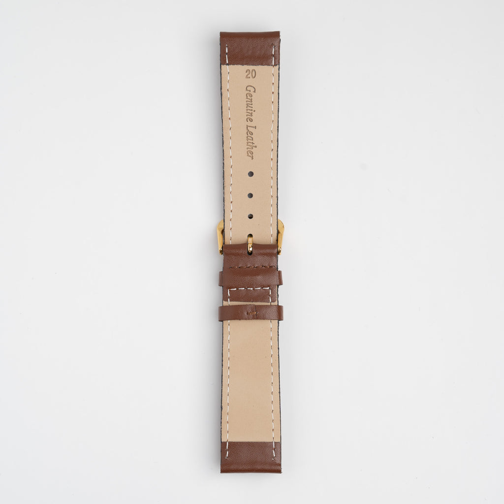 Calf Value Tan Watch Strap, underside showing the lining