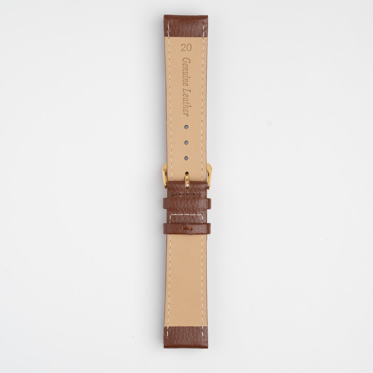 Buffalo Value Padded Tan Watch Strap, underside showing the lining