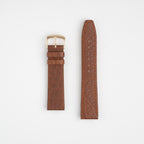 Natural Buffalo Tan Watch Strap, both pieces laid flat