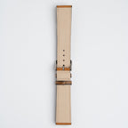 Vintage Smooth Tan Watch Strap, underside showing the lining