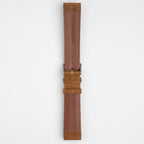 Submerge Double Ridge Tan Watch Strap, underside showing the lining
