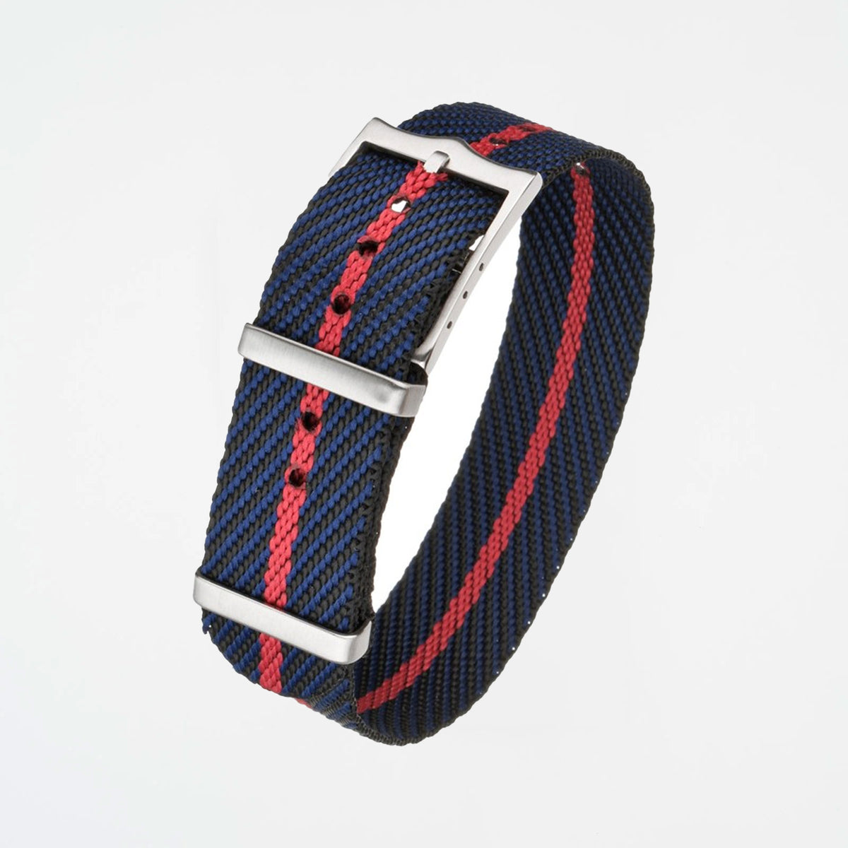 Weaverham Tudor Black, Blue & Red Watch Strap