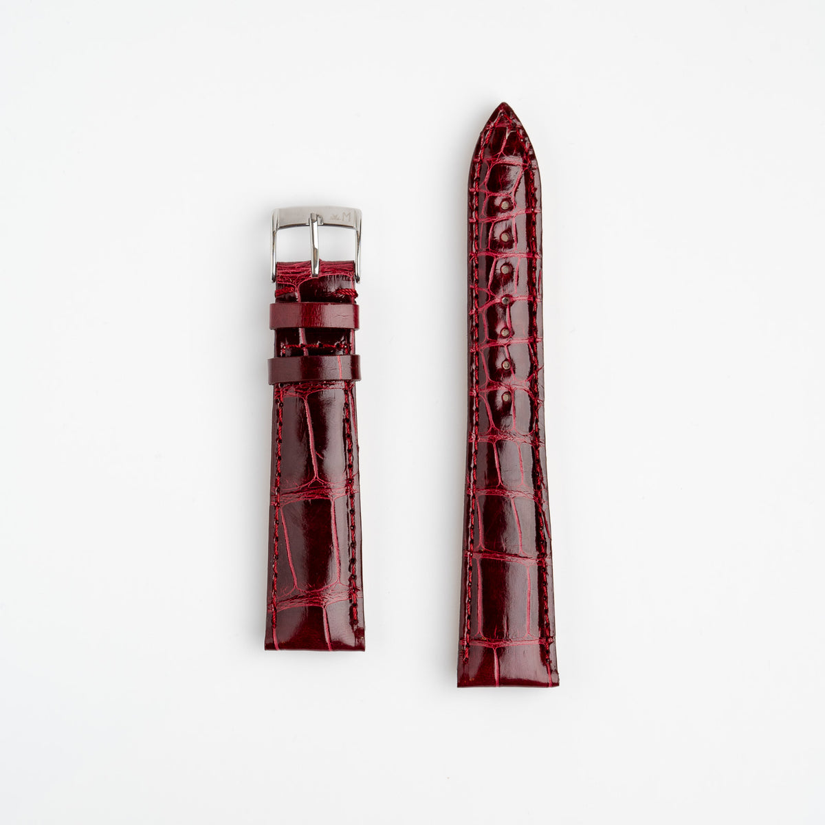 Volterra Coco Alligator Burgundy Watch Strap