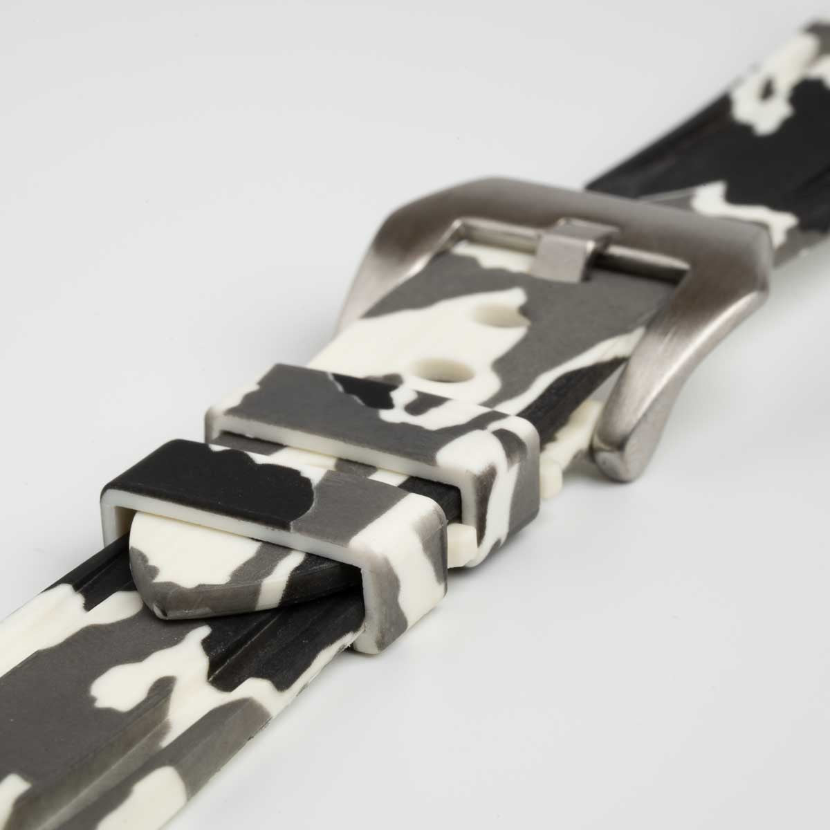 Submerge Camo Silicone White Watch Strap