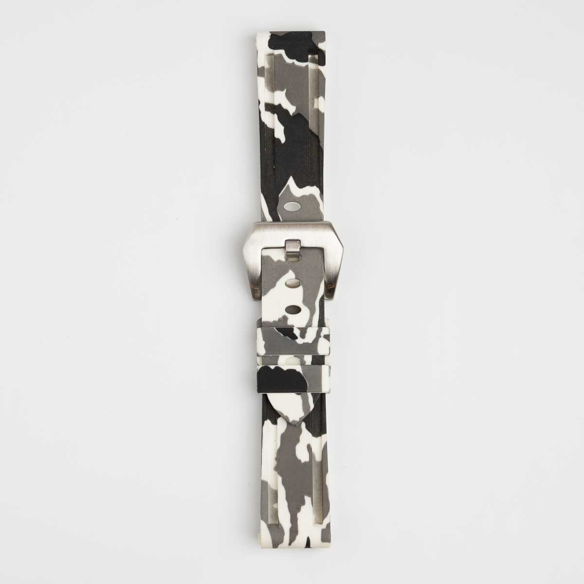 Submerge Camo Silicone White Watch Strap