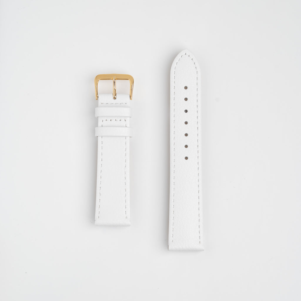 Buffalo Value XL White Watch Strap, both pieces laid flat