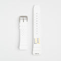 Submerge ND Limits White Watch Strap, close-up of the buckle and keepers