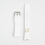 Submerge ND Limits White Watch Strap, close-up of the buckle and keepers