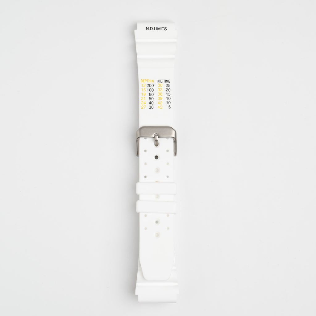 Submerge ND Limits White Watch Strap, close-up detail