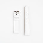 Henley White Watch Strap, both pieces laid flat