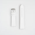 Windsor Smooth Quick Release White Watch Strap, both pieces laid flat