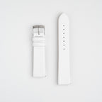 Windsor Smooth Quick Release White Watch Strap, both pieces laid flat