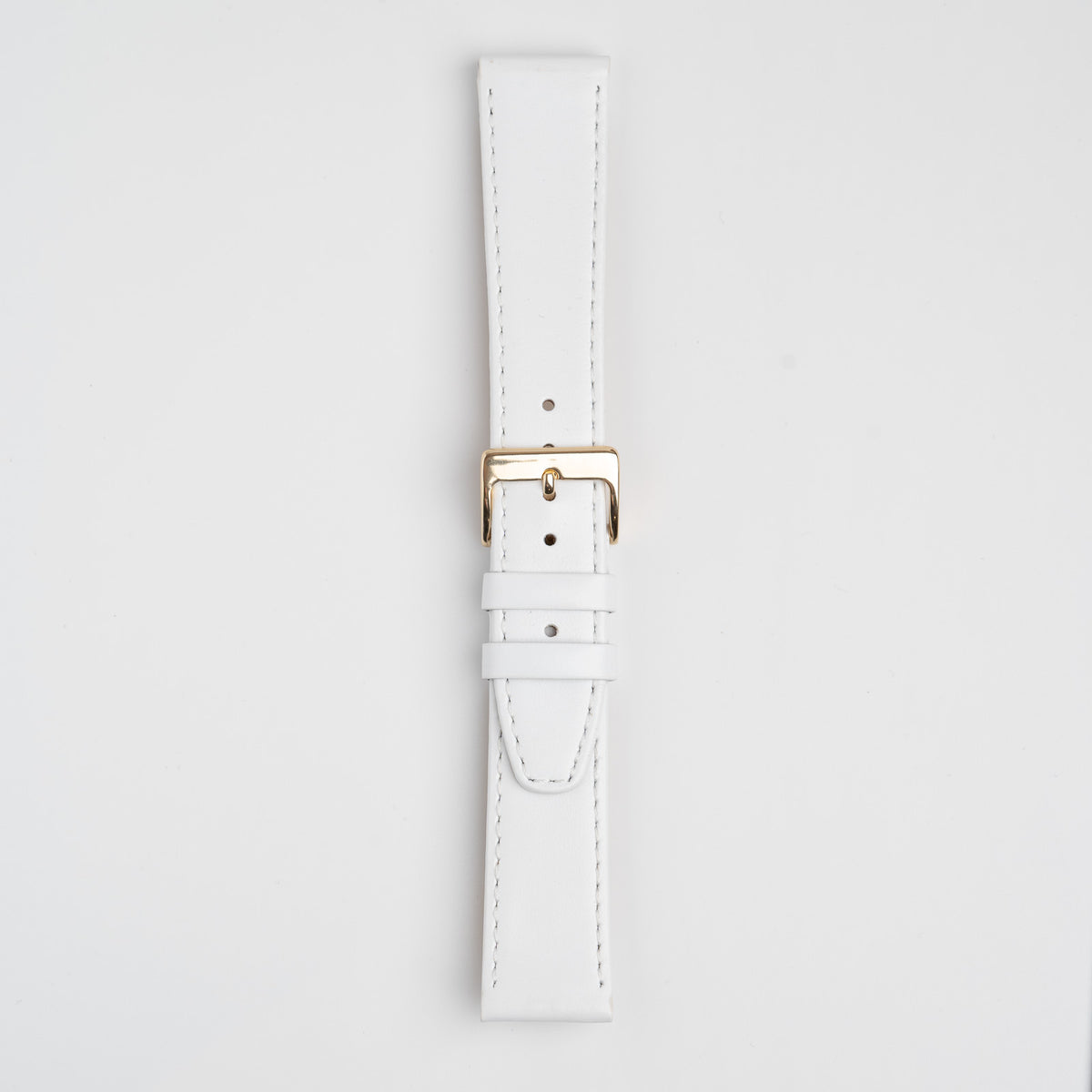 White Mayfair Subtle XL watch strap, buckled, front view
