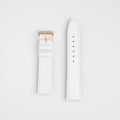 Mayfair Subtle White Watch Strap, both pieces laid flat