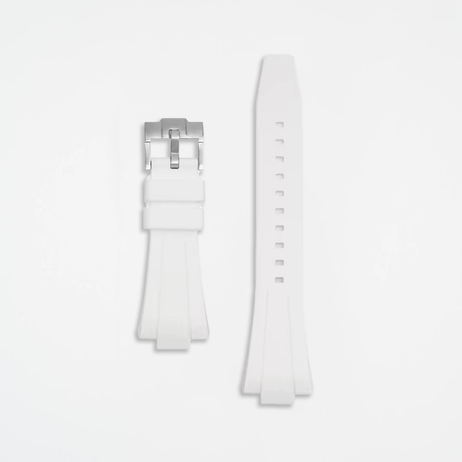 White Tissot PRX35 Style FKM Rubber Watch Strap