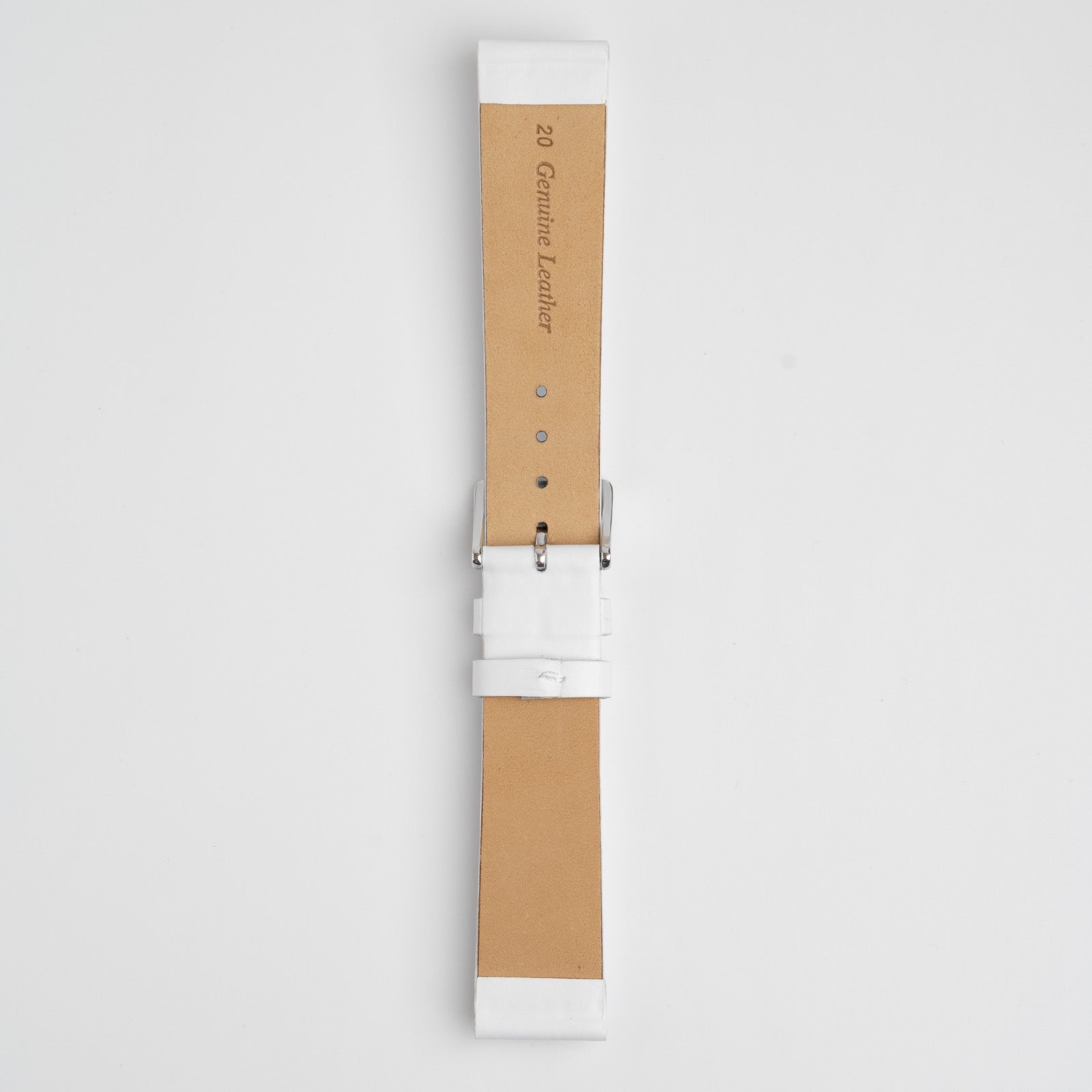 Windsor Smooth XL White Watch Strap