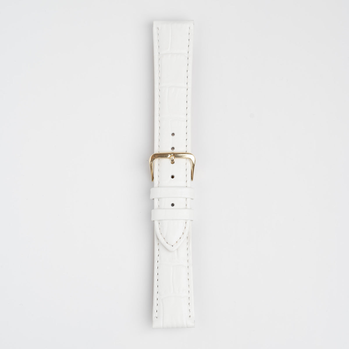 Alligator Value Padded White Watch Strap