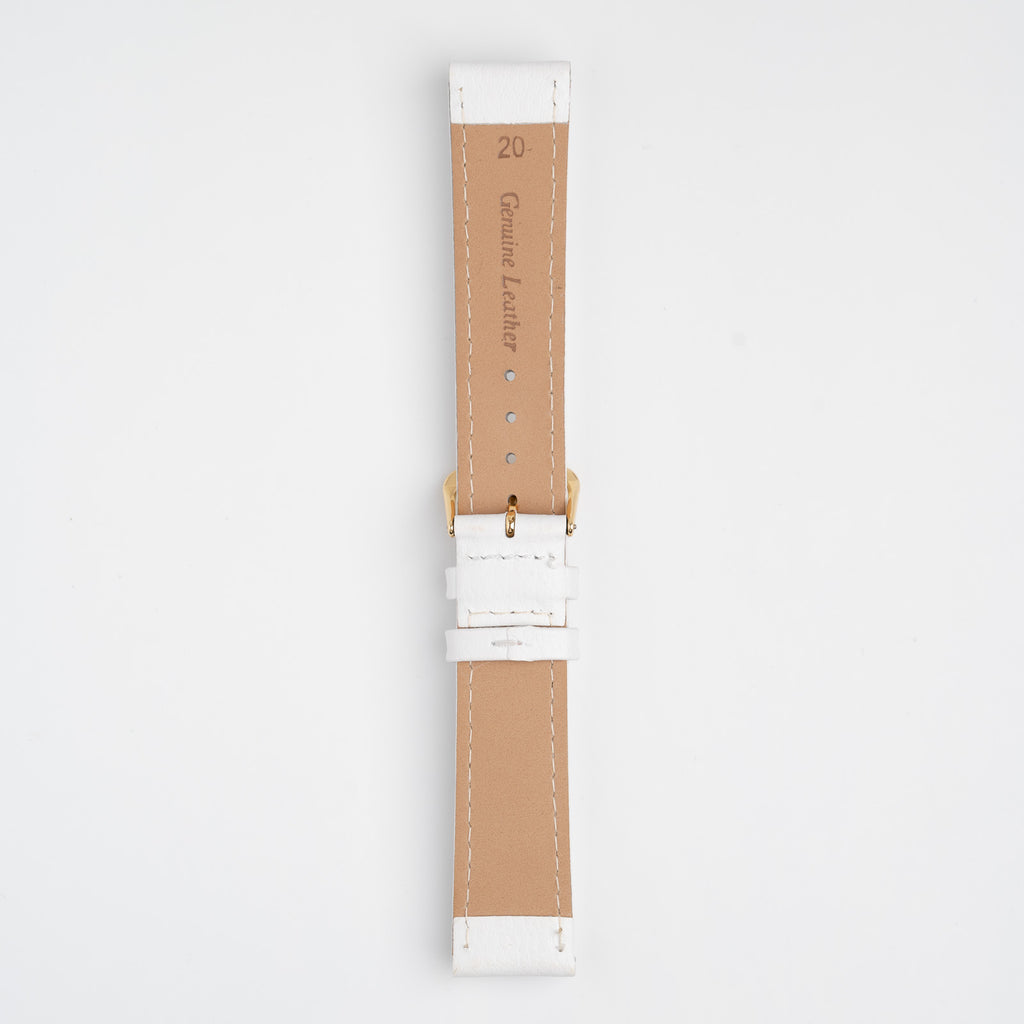Buffalo Value Padded White Watch Strap, underside showing the lining