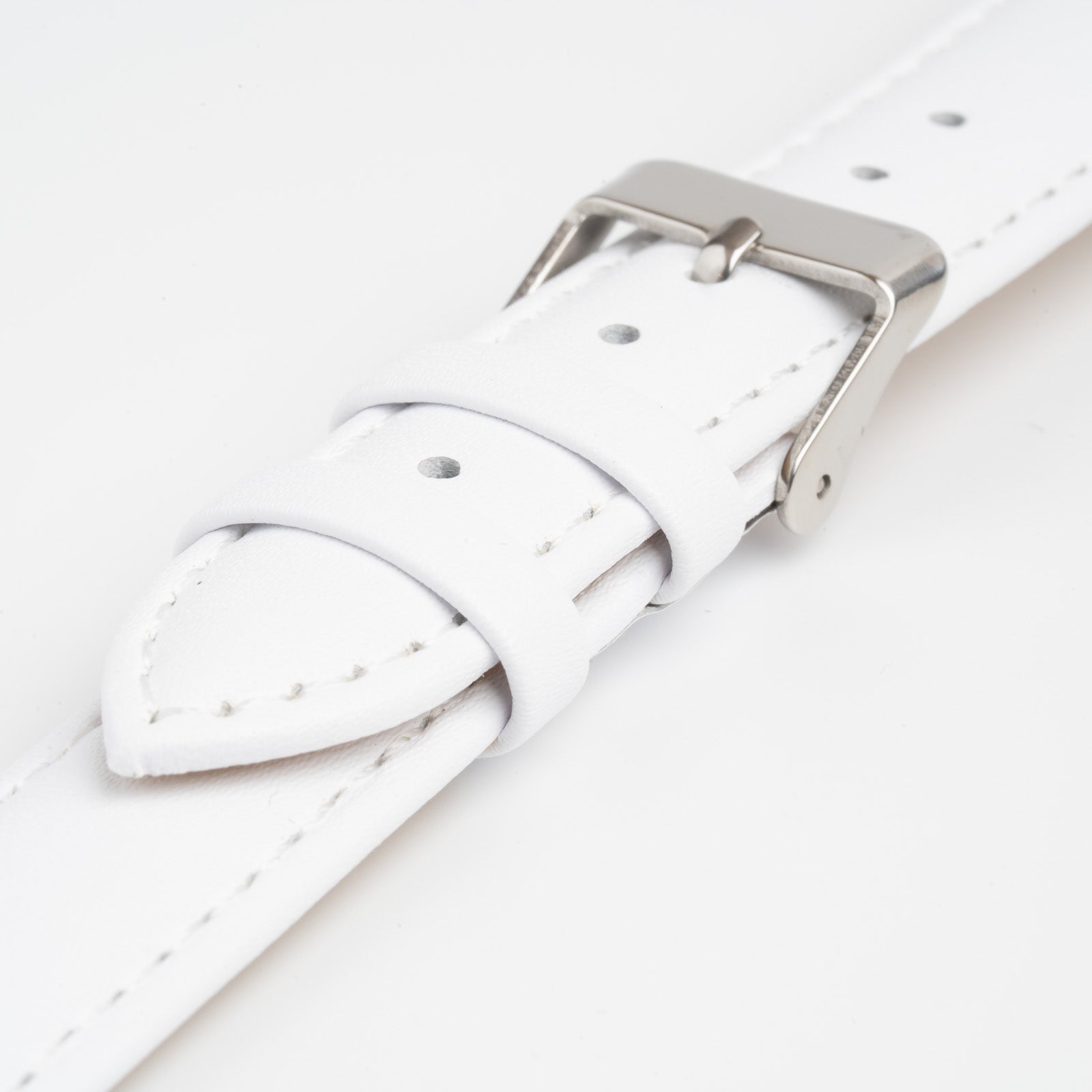 Economy Padded White Watch Strap