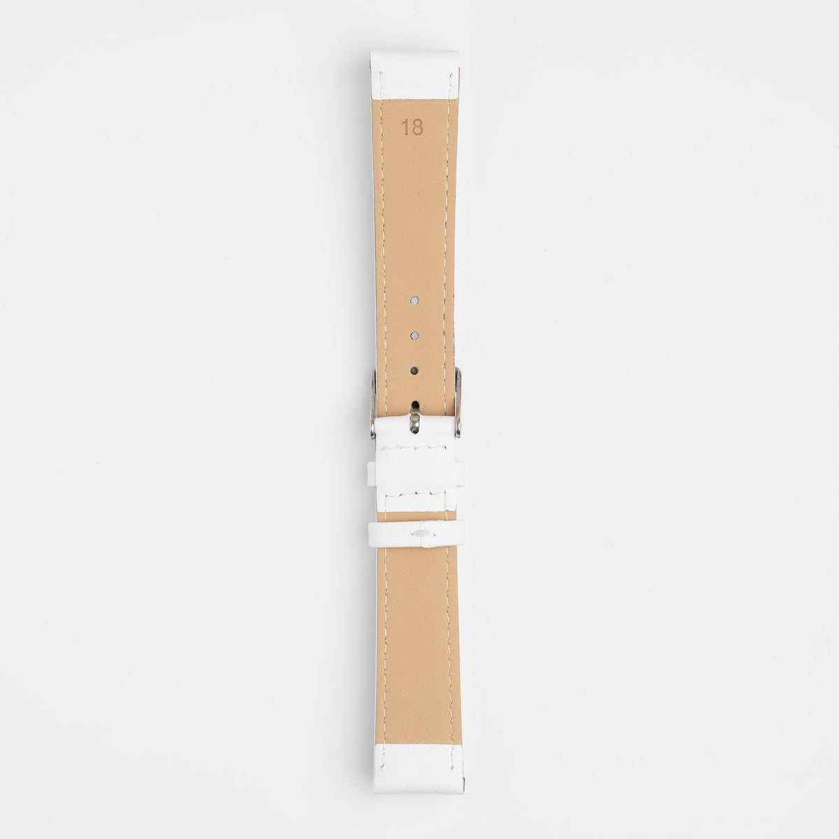Economy Padded White Watch Strap