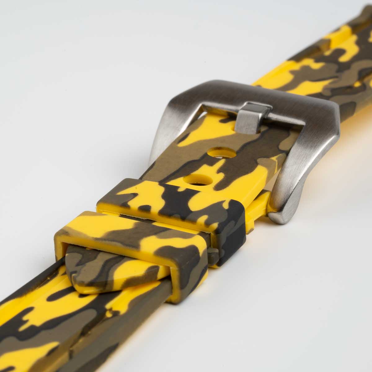 Submerge Camo Silicone Yellow Watch Strap