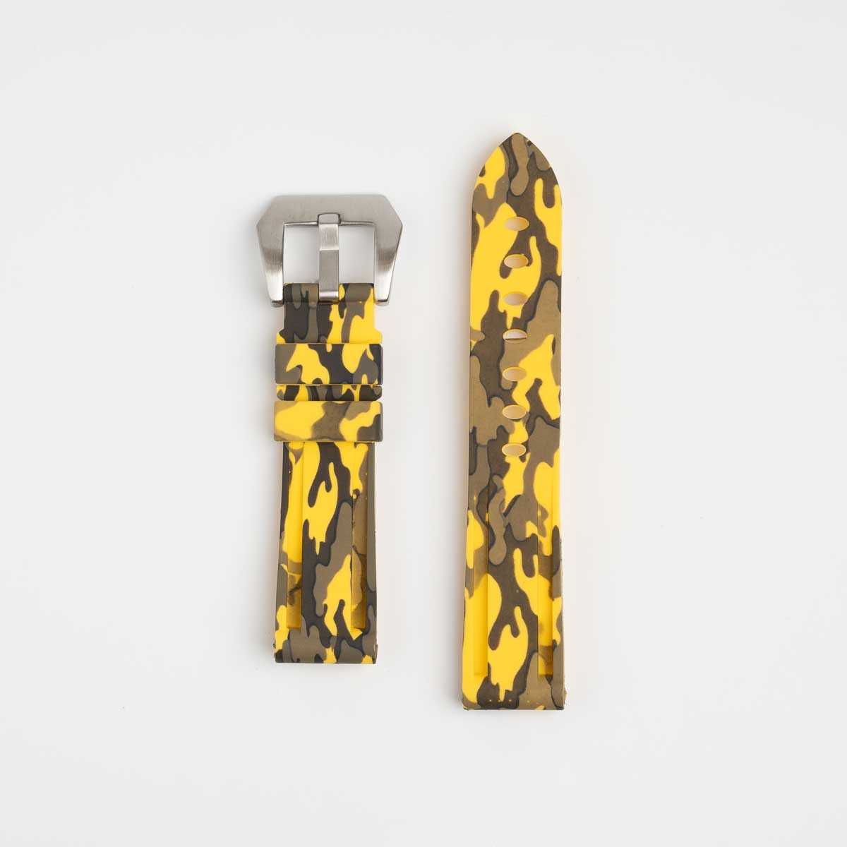 Submerge Camo Silicone Yellow Watch Strap