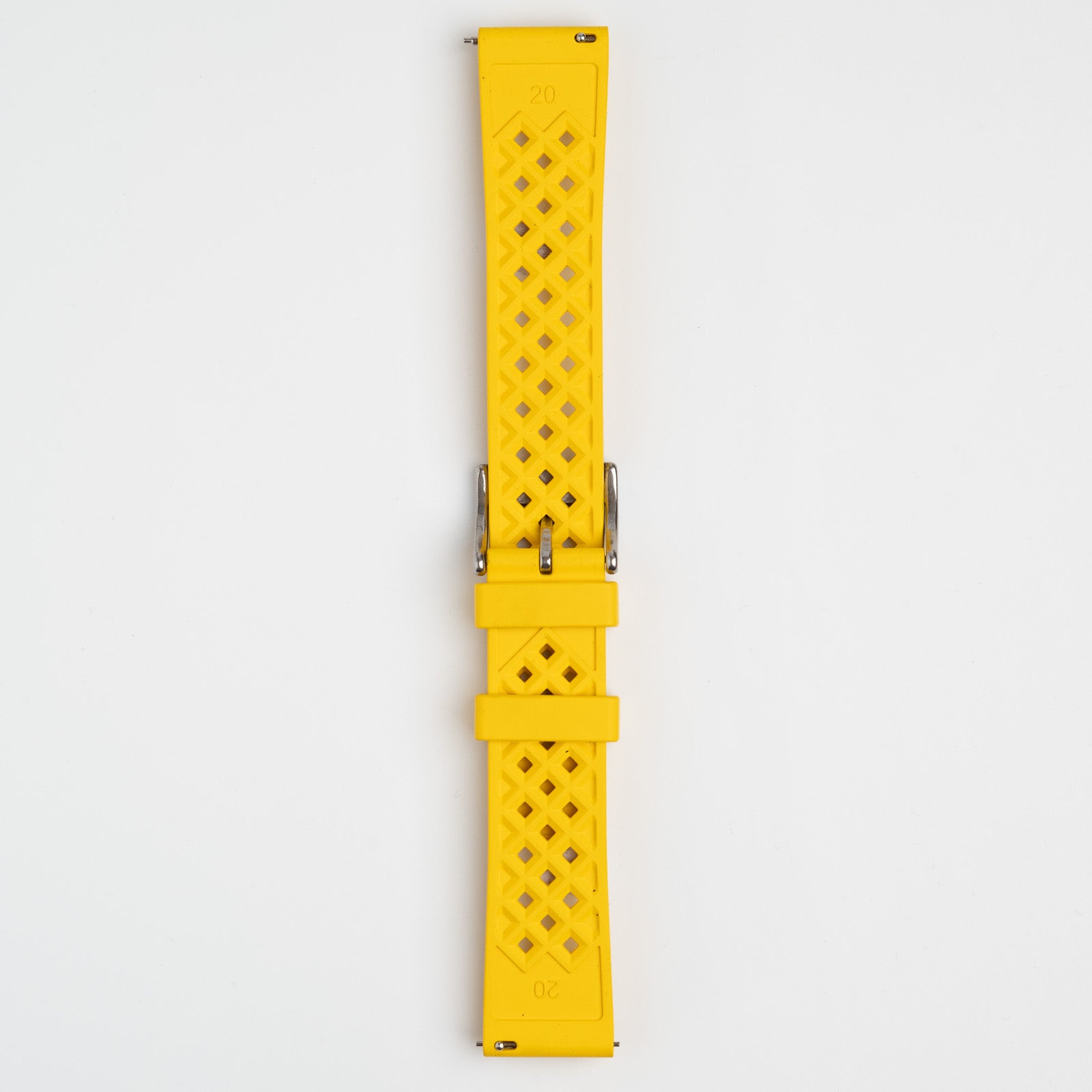 Hex FKM Quick Release Rubber Yellow Watch Strap