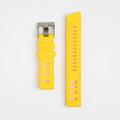 Submerge ISO Dive Yellow Watch Strap, both pieces laid flat