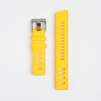Submerge ISO Dive Yellow Watch Strap, both pieces laid flat