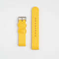 Nylon Quick Release Yellow Watch Strap, both pieces laid flat