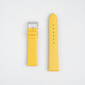 Windsor Smooth Yellow Watch Strap, both pieces laid flat