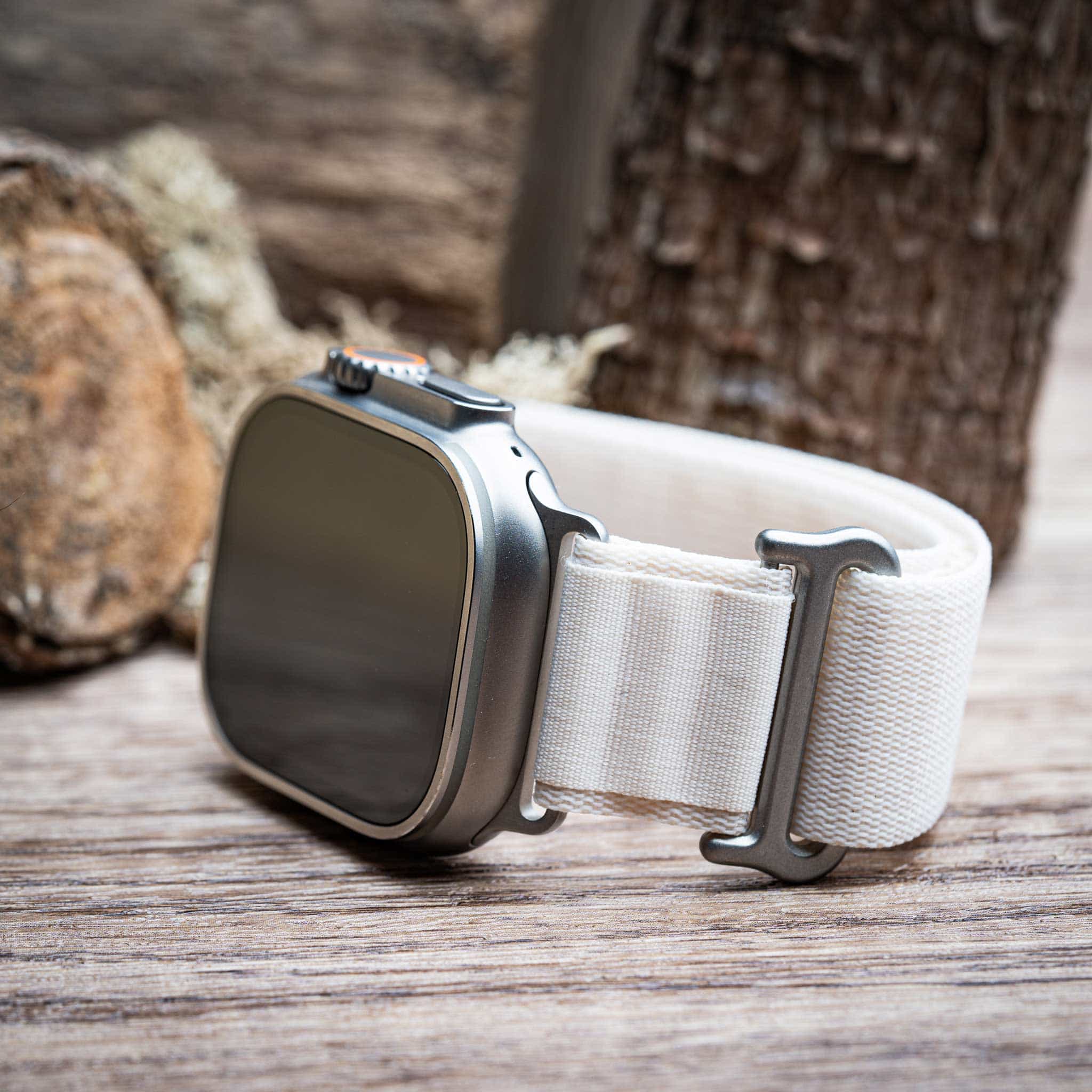 Alpine Loop Cream Watch Strap For Apple