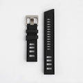 Black Submerge ISO Dive silicone watch strap, laid flat