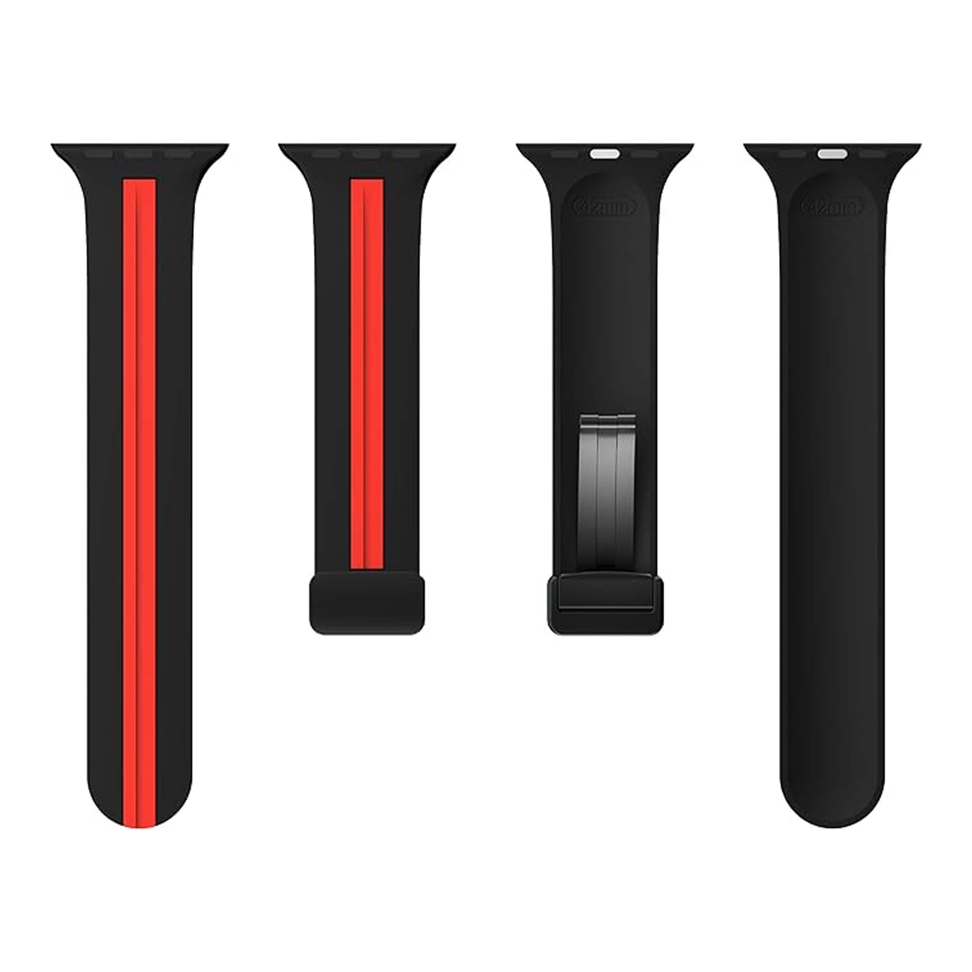 Kingston Sport Black & Red Watch Strap For Apple