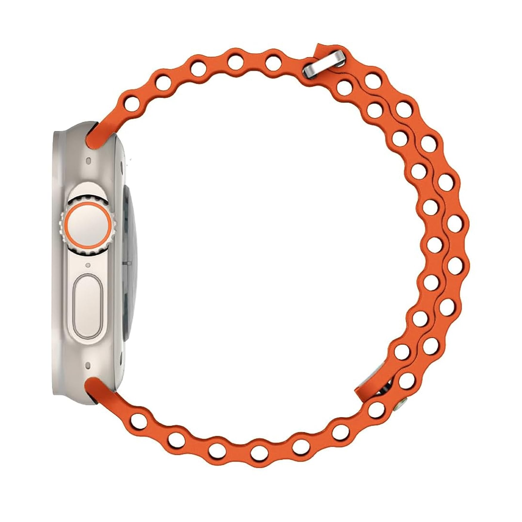 Oceanic Orange Watch Strap For Apple