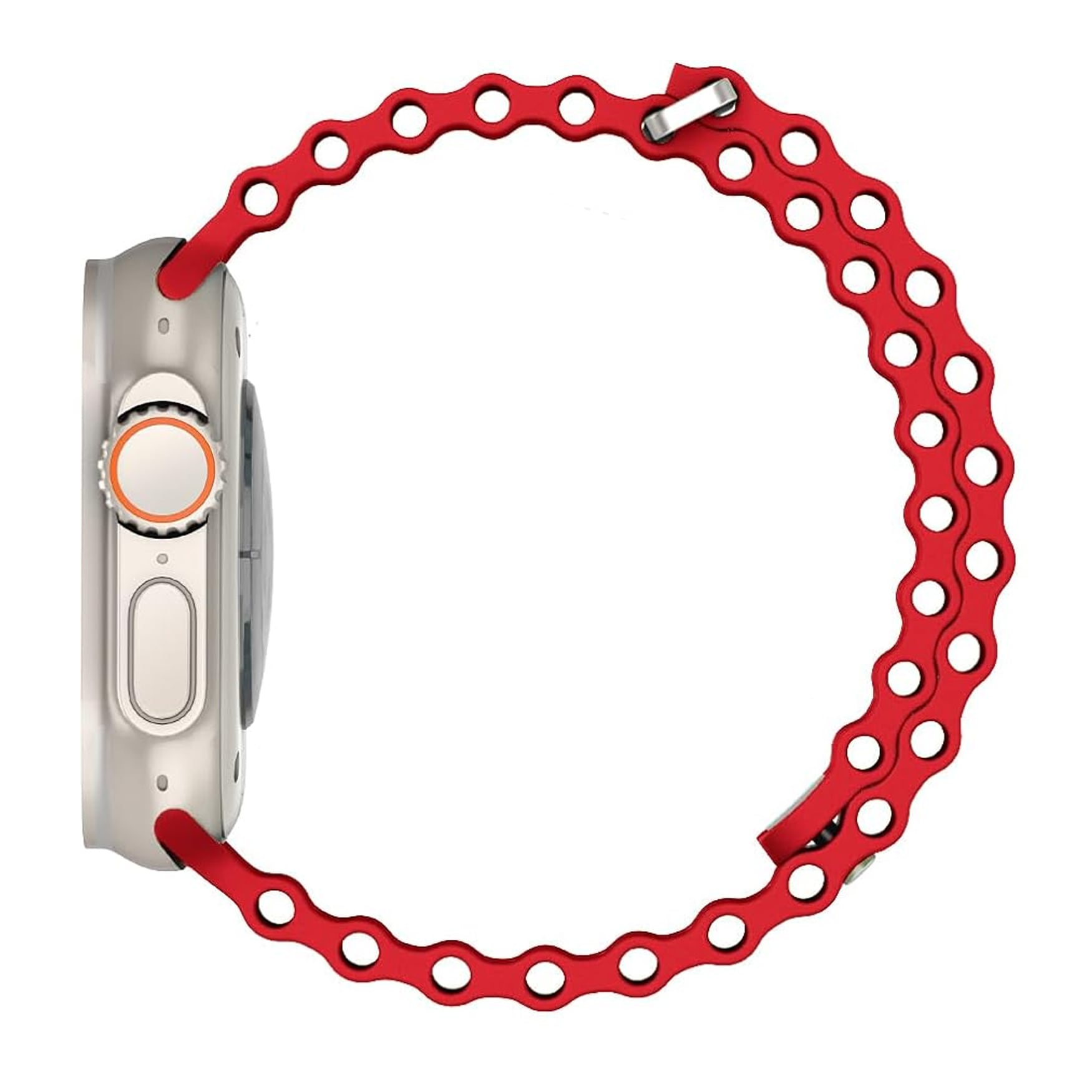 Oceanic Red Watch Strap For Apple
