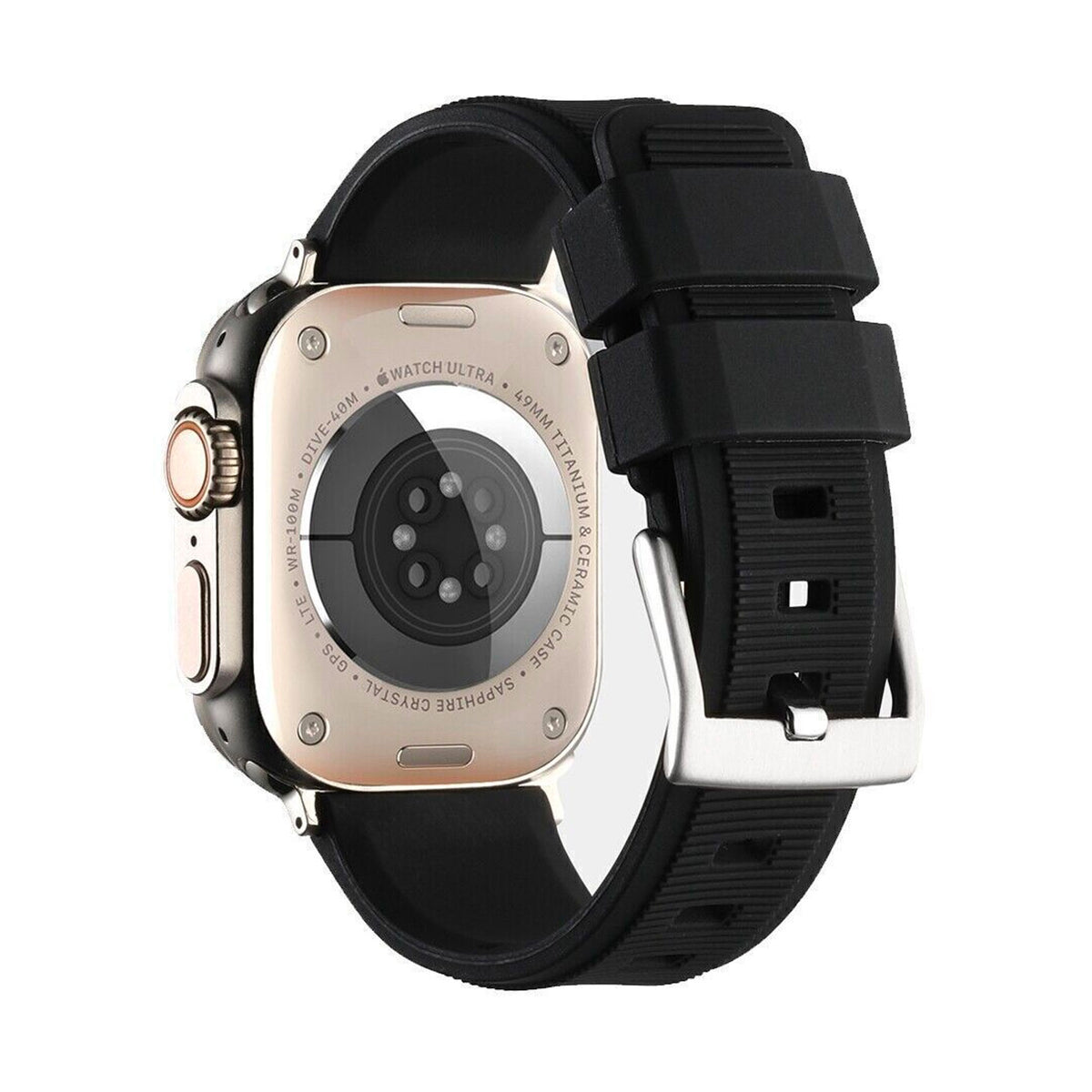 Studland Black Watch Strap For Apple